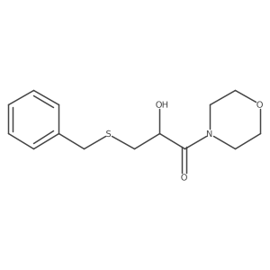 (2R)-2-Hydroxy-1-(4-morpholinyl)-3-[(phenylmethyl)thio]-1-propanone Structure