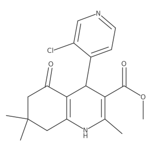 Methyl 4-(3-chloropyridin-4-yl)-2,7,7-trimethyl-5-oxo-1,4,5,6,7,8-hexahydroquinoline-3-carboxylate结构式