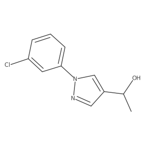 1-[1-(3-chlorophenyl)-1H-pyrazol-4-yl]ethanol结构式