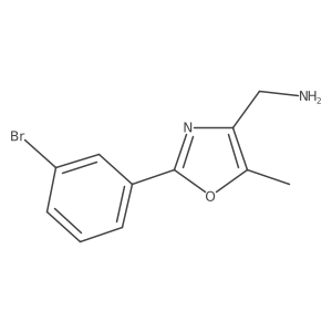 [2-(3-Bromophenyl)-5-methyl-1,3-oxazol-4-yl]methanamine Structure