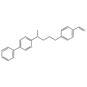 4-[2-[Methyl(5-phenyl-2-pyrimidinyl)amino]ethoxy]benzaldehyde结构式