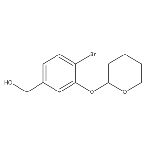 Benzenemethanol, 4-bromo-3-[(tetrahydro-2H-pyran-2-yl)oxy]-结构式