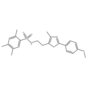 N-(2-(2-(4-methoxyphenyl)-4-methylthiazol-5-yl)ethyl)-2,4,5-trimethylbenzenesulfonamide结构式