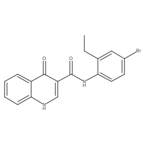 n-(4-Bromo-2-ethyl-phenyl)-4-oxo-1h-quinoline-3-carboxamide结构式