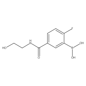 (2-Fluoro-5-((2-hydroxyethyl)carbamoyl)phenyl)boronic acid Structure