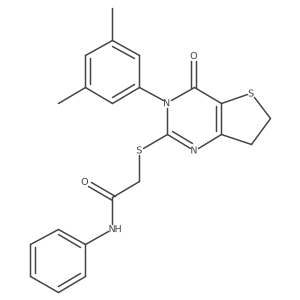 2-((3-(3,5-dimethylphenyl)-4-oxo-3,4,6,7-tetrahydrothieno[3,2-d]pyrimidin-2-yl)thio)-N-phenylacetamide Structure
