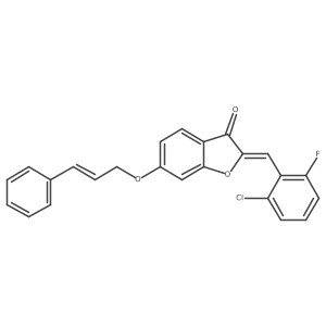 6-((2E)-3-phenylprop-2-enyloxy)-2-[(6-chloro-2-fluorophenyl)methylene]benzo[b] furan-3-one结构式