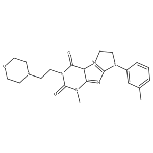 4-methyl-6-(3-methylphenyl)-2-(2-morpholin-4-ylethyl)-8,9a-dihydro-7H-purino[7,8-a]imidazol-9-ium-1,3-dione Structure