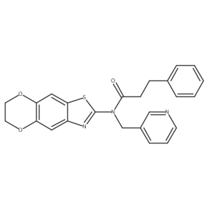 N-(6,7-dihydro-[1,4]dioxino[2',3':4,5]benzo[1,2-d]thiazol-2-yl)-3-phenyl-N-(pyridin-3-ylmethyl)propanamide Structure