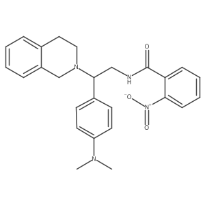 N-(2-(3,4-dihydroisoquinolin-2(1H)-yl)-2-(4-(dimethylamino)phenyl)ethyl)-2-nitrobenzamide Structure