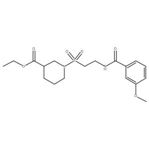 Ethyl 1-((2-(3-methoxybenzamido)ethyl)sulfonyl)piperidine-3-carboxylate Structure