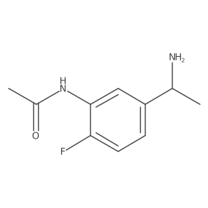 N-[5-(1-aminoethyl)-2-fluorophenyl]acetamide结构式