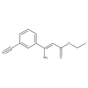 Ethyl 3-amino-3-(3-cyanophenyl)acrylate结构式
