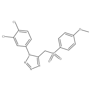 1-(3,4-dichlorophenyl)-5-{[(4-methoxyphenyl)sulfonyl]methyl}-1H-tetrazole结构式