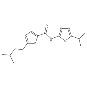 5-(isopropoxymethyl)-N-(5-isopropyl-1,3,4-thiadiazol-2-yl)furan-2-carboxamide Structure