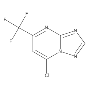 7-Chloro-5-(trifluoromethyl)-[1,2,4]triazolo[1,5-a]pyrimidine结构式
