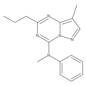 8-iodo-N-methyl-N-phenyl-2-propylpyrazolo[1,5-a][1,3,5]triazin-4-amine结构式