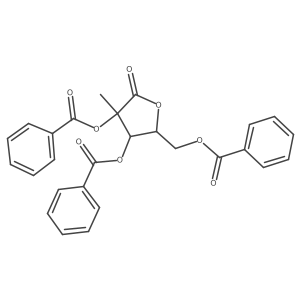 (3S,4R,5R)-5-((Benzoyloxy)methyl)-3-methyl-2-oxotetrahydrofuran-3,4-diyl dibenzoate结构式