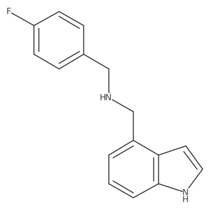 N-(4-Fluorobenzyl)-N-(1H-indol-4-ylmethyl)amine结构式