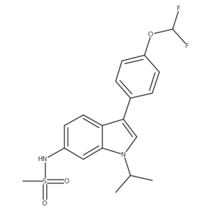 N-[3-[4-(difluoromethoxy)phenyl]-1-propan-2-ylindol-6-yl]methanesulfonamide结构式