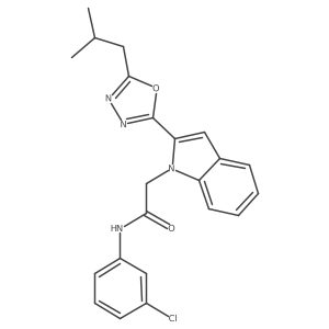 N-(3-chlorophenyl)-2-(2-(5-isobutyl-1,3,4-oxadiazol-2-yl)-1H-indol-1-yl)acetamide Structure
