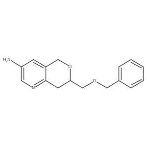 7-benzyloxymethyl-7,8-dihydro-5H-pyrano[4,3-b]pyridin-3-ylamine结构式