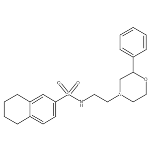N-(2-(2-phenylmorpholino)ethyl)-5,6,7,8-tetrahydronaphthalene-2-sulfonamide结构式