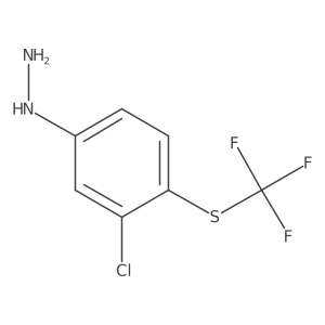 1-(3-Chloro-4-(trifluoromethylthio)phenyl)hydrazine Structure