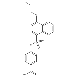 4-{[(4-Propoxynaphthyl)sulfonyl]amino}benzoic acid Structure