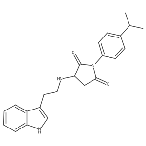 3-((2-(1H-indol-3-yl)ethyl)amino)-1-(4-isopropylphenyl)pyrrolidine-2,5-dione Structure