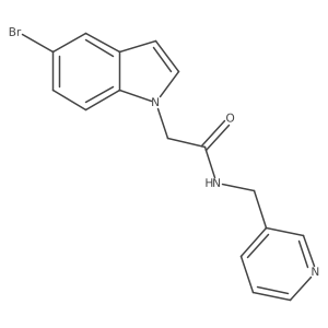 2-(5-bromo-1H-indol-1-yl)-N-(pyridin-3-ylmethyl)acetamide结构式