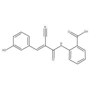 2-[2-Cyano-3-(3-hydroxyphenyl)prop-2-enamido]benzoic acid Structure
