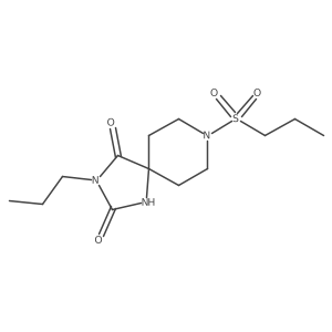 3-Propyl-8-(propylsulfonyl)-1,3,8-triazaspiro[4.5]decane-2,4-dione结构式