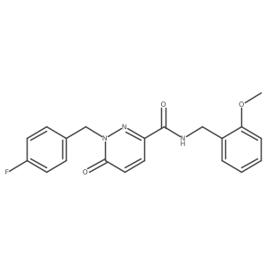 1-[(4-fluorophenyl)methyl]-N-[(2-methoxyphenyl)methyl]-6-oxo-1,6-dihydropyridazine-3-carboxamide结构式