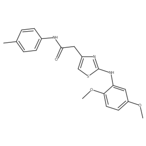 2-{2-[(2,5-dimethoxyphenyl)amino]-1,3-thiazol-4-yl}-N-(4-methylphenyl)acetamide结构式