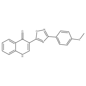 3-(3-(4-(methylthio)phenyl)-1,2,4-oxadiazol-5-yl)quinolin-4(1H)-one结构式