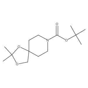 N-BOC-2,2-Dimethyl-1,3-dioxa-8-aza-spiro[4.5]decane结构式