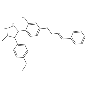 2-[4-(4-methoxyphenyl)-5-methylpyrazolidin-3-yl]-5-[(E)-3-phenylprop-2-enoxy]phenol Structure