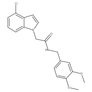 2-(4-chloro-1H-indol-1-yl)-N-(3,4-dimethoxybenzyl)acetamide Structure