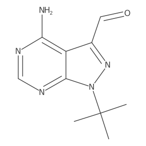 4-amino-1-tert-butyl-1H-pyrazolo[3,4-d]pyrimidine-3-carbaldehyde结构式