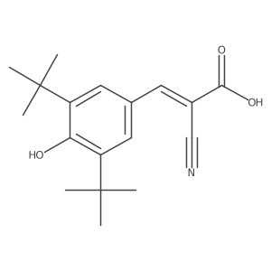 (Z)-2-cyano-3-(3,5-ditert-butyl-4-hydroxyphenyl)prop-2-enoic acid Structure
