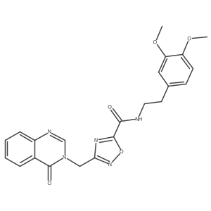 N-[2-(3,4-dimethoxyphenyl)ethyl]-3-[(4-oxoquinazolin-3(4H)-yl)methyl]-1,2,4-oxadiazole-5-carboxamide Structure