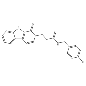 N-(4-bromobenzyl)-3-(4-oxo-4,5-dihydro-3H-pyrimido[5,4-b]indol-3-yl)propanamide Structure