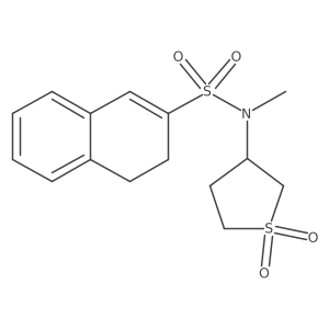 N-(1,1-dioxo-1lambda6-thiolan-3-yl)-N-methyl-3,4-dihydronaphthalene-2-sulfonamide Structure