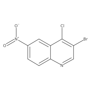 3-Bromo-4-chloro-6-nitroquinoline Structure