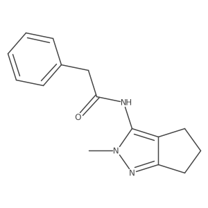 N-(2-methyl-2,4,5,6-tetrahydrocyclopenta[c]pyrazol-3-yl)-2-phenylacetamide结构式