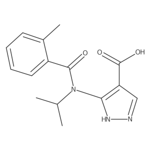 3-(N-isopropyl-2-methylbenzamido)-1H-pyrazole-4-carboxylic acid结构式