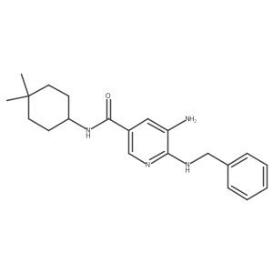 5-Amino-N-(4,4-dimethylcyclohexyl)-6-[(phenylmethyl)amino]-3-pyridinecarboxamide结构式