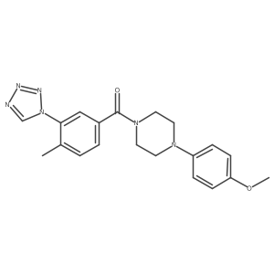 1-(4-methoxyphenyl)-4-[4-methyl-3-(1H-tetrazol-1-yl)benzoyl]piperazine Structure