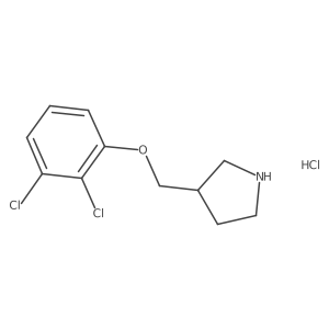 3-[(2,3-Dichlorophenoxy)methyl]pyrrolidine hydrochloride结构式